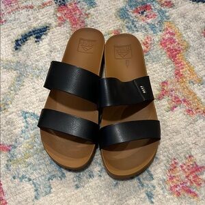 Reef Black Slide Sandals